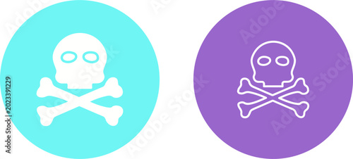 Tableau sur toile Pirate Skull I Vector Icon