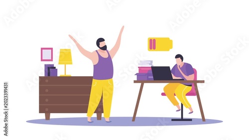 Energy Recharge and Productivity Recovery Animation