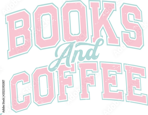 Tableau sur toile books and coffee svg, bookworm svg, book club svg, coffee lover svg, collegiate