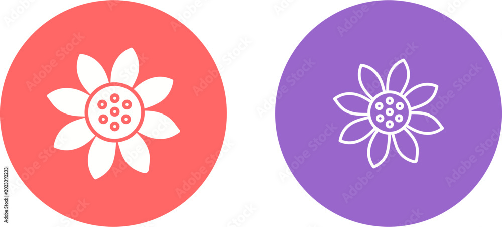 Obraz premium Sunflower Vector Icon