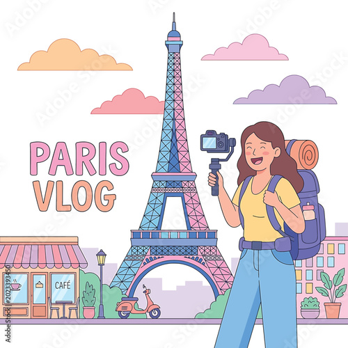 Tableau sur toile Woman holding a camera device.