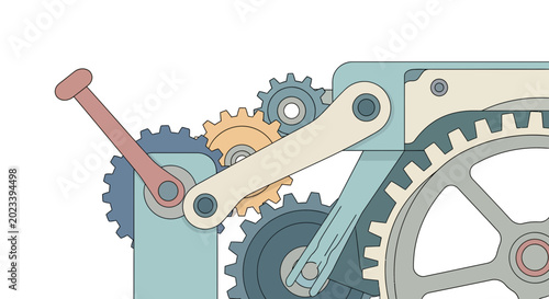 Photos Abstract Mechanical Gears and Linkage System