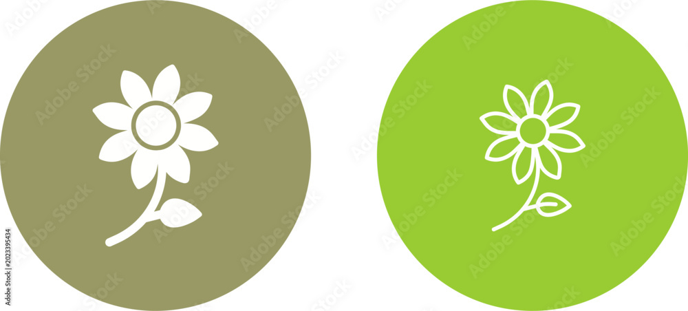 Fototapeta premium Flower Vector Icon
