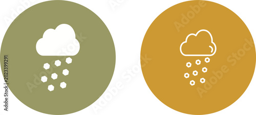 Tableau sur toile Hail Vector Icon