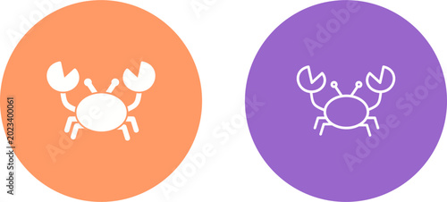 Fotografia Crab Vector Icon