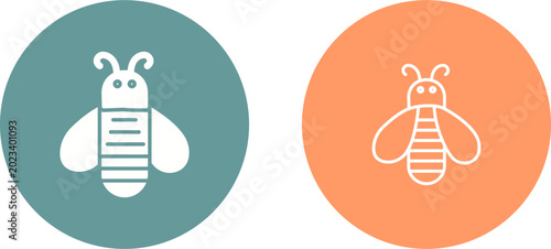 Cuadro en lienzo Bee Vector Icon