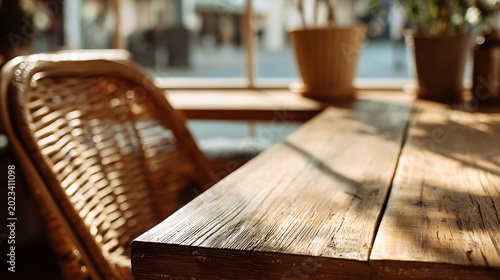 Rustic Wooden Table and Chairs / 素朴な木製テーブルと椅子