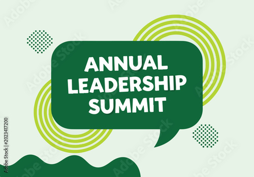 Annual Leadership Summit. Business Event Graphic. Modern Flat Illustration. Clean Design. Presentation Template.