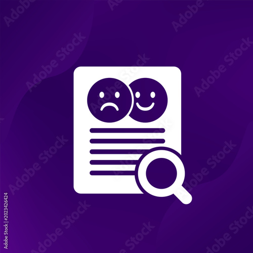Quadro em tela sentiment analysis vector icon for web