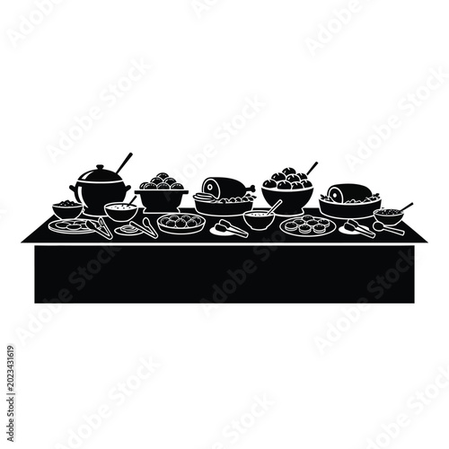 Fotografia Variety of food on a table.