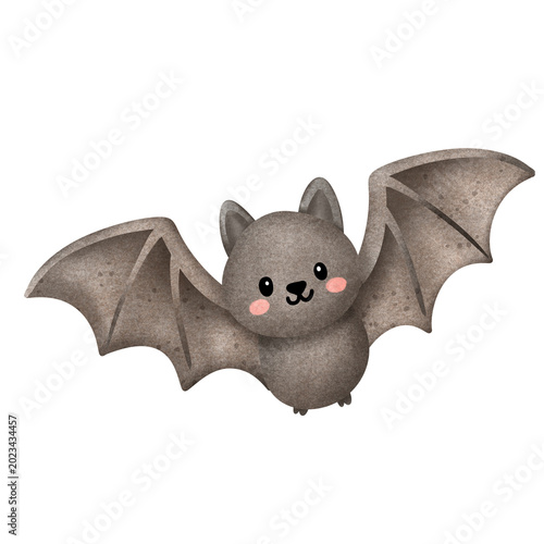 Cute Flying Bat Illustration