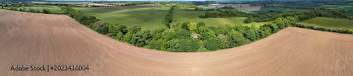 Foto High Angle Panoramic View of British Countryside and Landscape of Bedfordshire England on 15th May, 2026