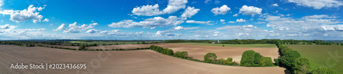 Φωτογραφία High Angle Panoramic View of British Countryside and Landscape of Bedfordshire England on 15th May, 2026