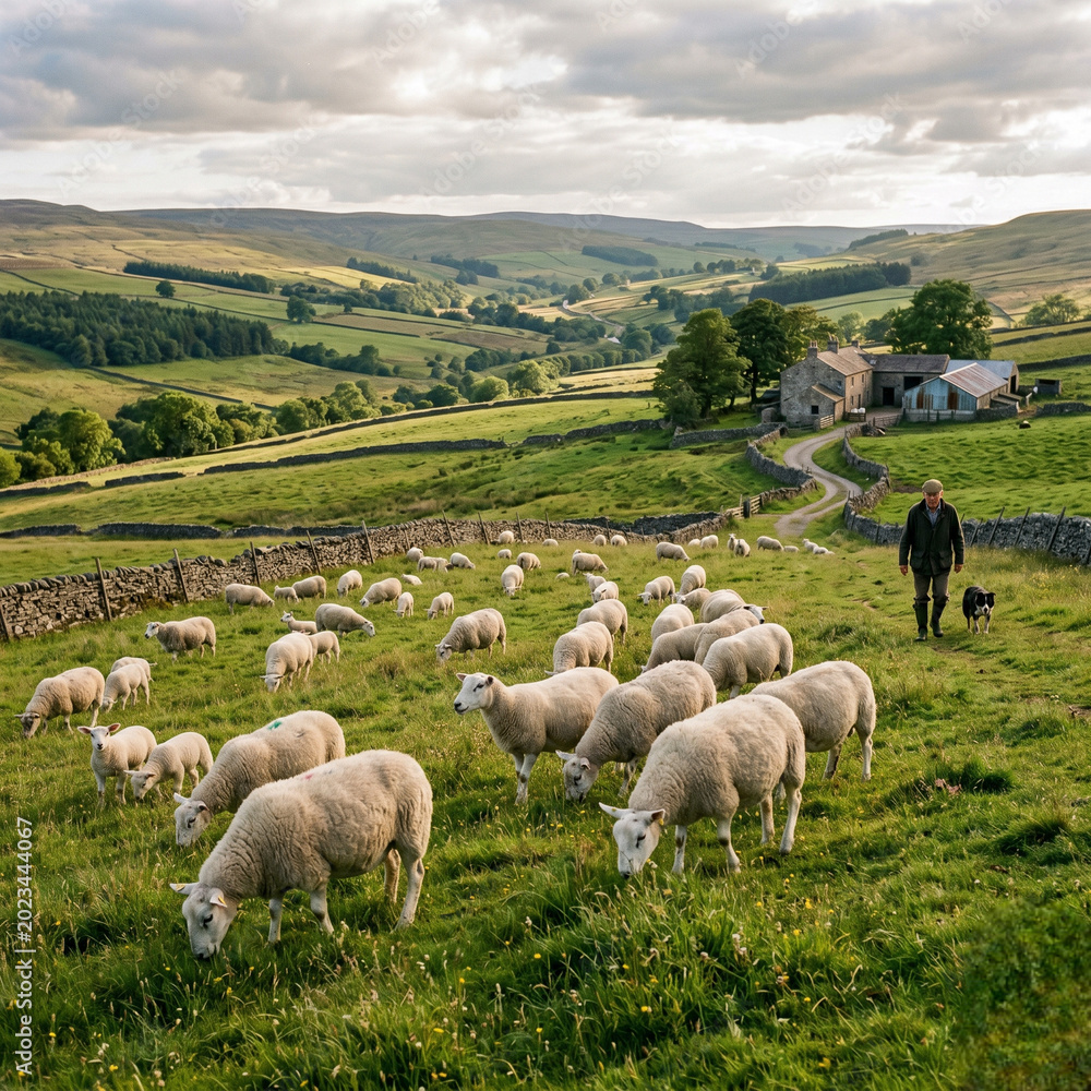 Obraz premium sheep in the field