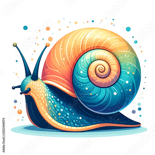 Colorful Snail Shell Close Up 2.