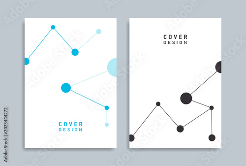 Картината върху платно Annual report cover design with dotted abstract pattern vector illustration