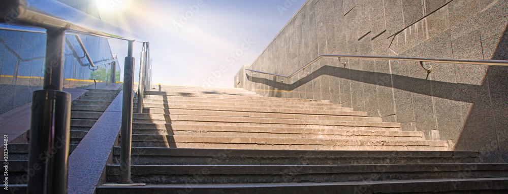 Fototapeta premium Stone staircase from the underground passage