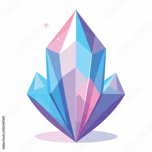 Bild auf Leinwand Large Purple Blue Crystal Gemstone Object.