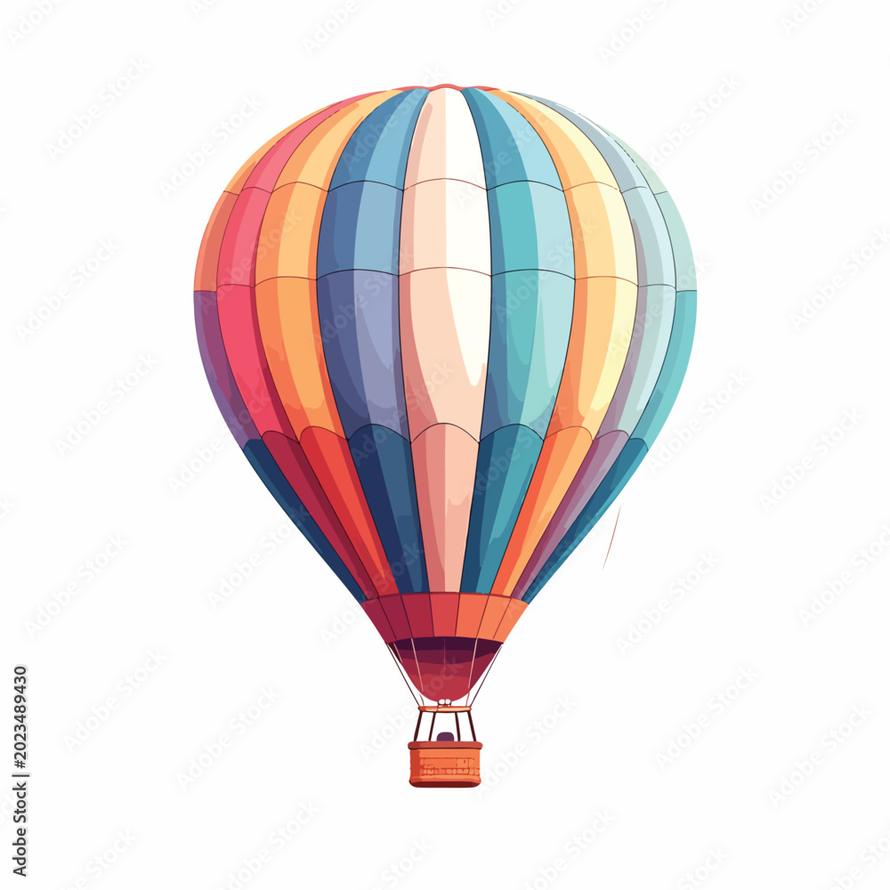 Naklejka premium Colorful hot air balloon floating high.