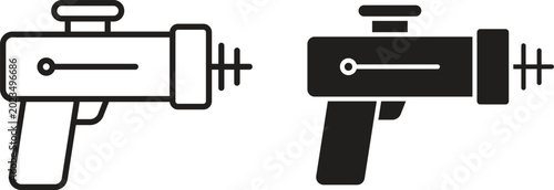 Obraz na plátně Laser gun icon for social media, app, and web design