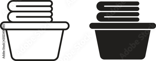 Photos Laundry basket icon for social media, app, and web design