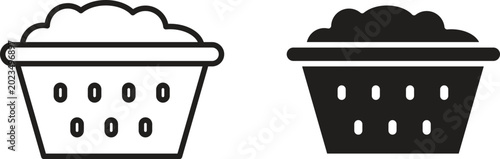 Canvastavla laundry hamper icon for social media, app, and web design