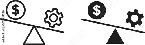 Quadro em tela Leverage icon for social media, app, and web design