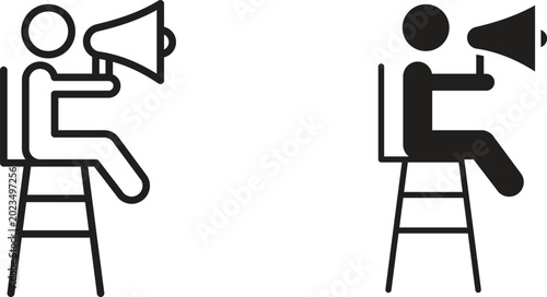 Lifeguard icon for social media, app, and web design. Vector illustration.