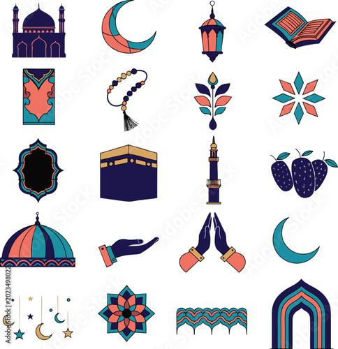 Islamic Decorative Elements and Arabic Pattern Vector Collection for Ramadan Eid and Religious Design Projects