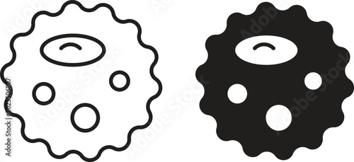 White blood cell icon for social media, app, and web design. Vector illustration.