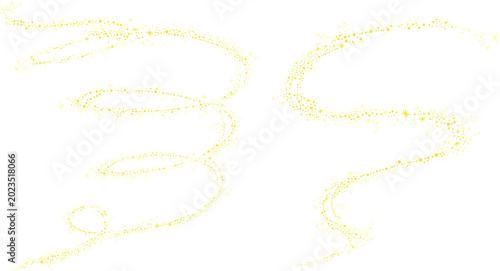 Photos 星のキラキラ流れるライン素材セット 魔法 変身｜Sparkle Swirl Decoration