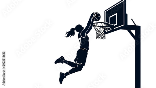 Foto Man dunking basketball in hoop