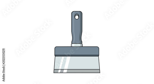 Professional Wide Putty Knife Illustration for Drywall Repair and Home Renovation Construction Tool