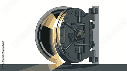 Close up of a safe lock.