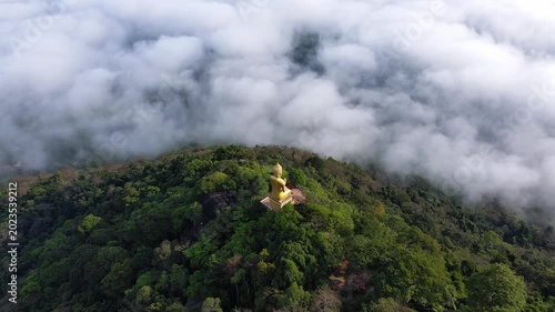 clouds in the mountains