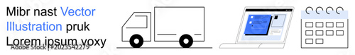 Foto Logistics, package delivery, online tracking, dispatch planning, scheduling, e-commerce