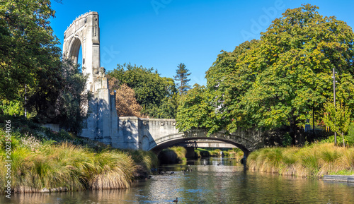 Картината върху платно Bridge of Remembrance and Memorial Arch, Christchurch, Canterbury, South Island