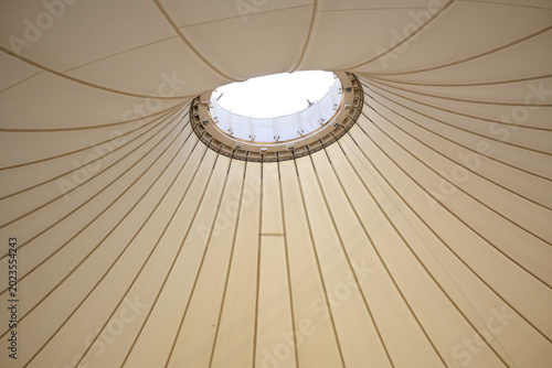 Canvas Print Modern architectural dome with circular skylight