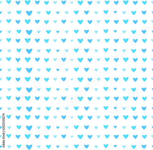 Blue hearts seamless girlish background. Suitble for prints, wrapping and backgrounds