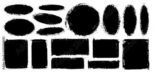 Foto Brush paint frame set