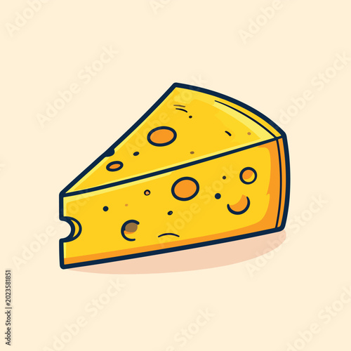 Bild auf Leinwand A wedge of cheddar cheese.