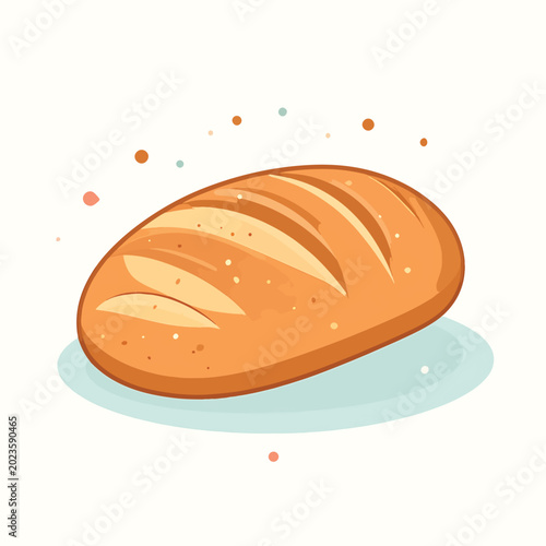 Tableau sur toile Freshly baked loaf of bread.