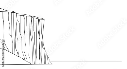 Cliff Rock Formation Geological Structure.