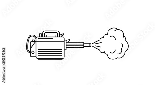 Photos Fog machine on a white background.