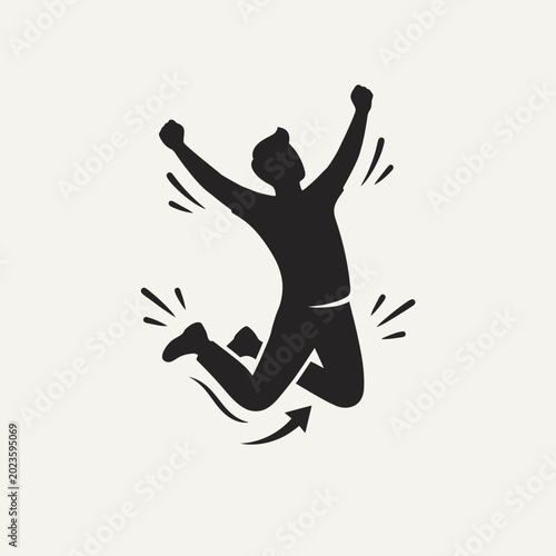 Fotografija A person jumping up in excitement.