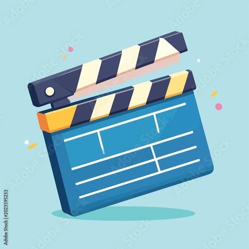 Bild auf Leinwand Clapper Board Movie Film Production Tool.