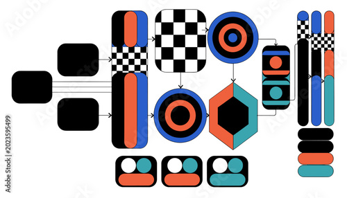 Bild auf Leinwand A clean and modern abstract composition featuring a black curved shape against a white void, ideal for minimalist graphic design layouts