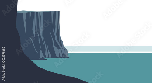 Φωτογραφία Cliff Face Ocean Water Edge.