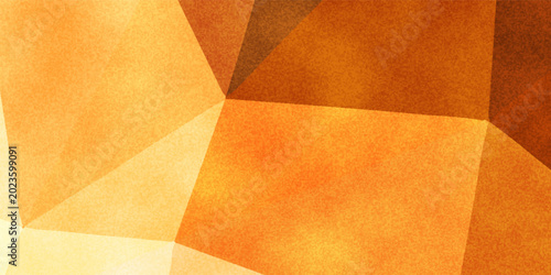 Background with geometric shapes in shades of orange and yellow. premium