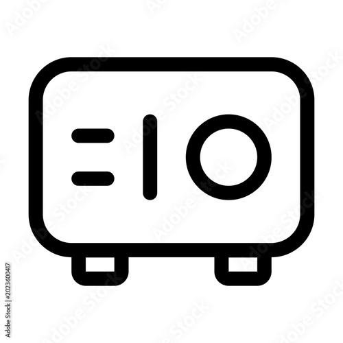 Safe Outline icon for Secure Storage and Banking Services